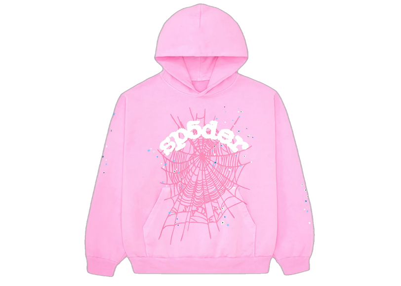 Sp5der OG Web Hoodie Pink Front SneakerMood