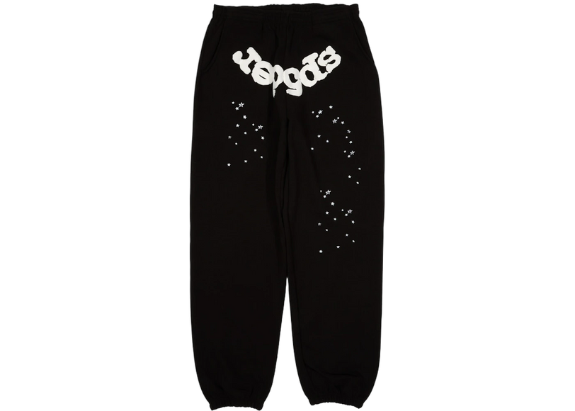 Sp5der OG Web Sweatpants Black Front SneakerMood