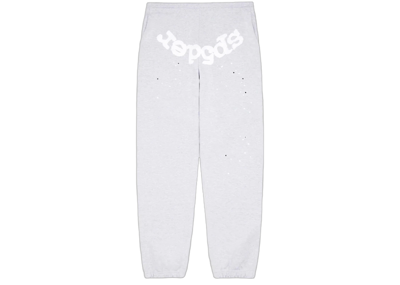 Sp5der OG Web Sweatpants Heather Grey Front SneakerMood