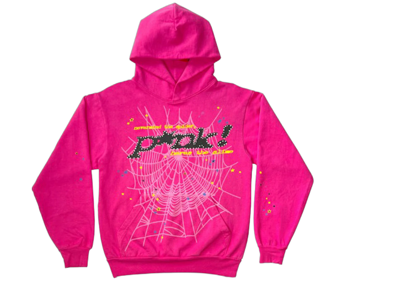 Sp5der P*NK Hoodie Pink Front SneakerMood