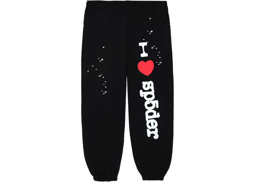 Sp5der Souvenir SP5 Sweatpants Black Front SneakerMood