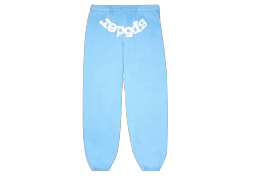Sp5der Worldwide Sweatpants Sky Blue Front SneakerMood