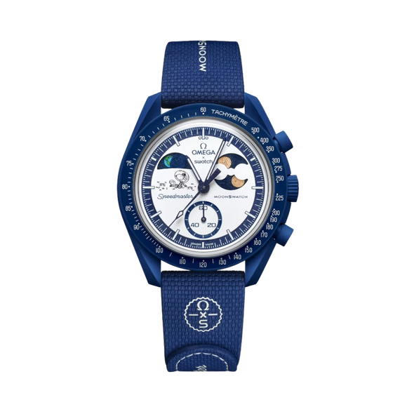 Swatch x Omega Bioceramic Moonswatch Mission to Earthphase Moonshine Gold PopCorn – SO33N702L – SneakerMood – 01