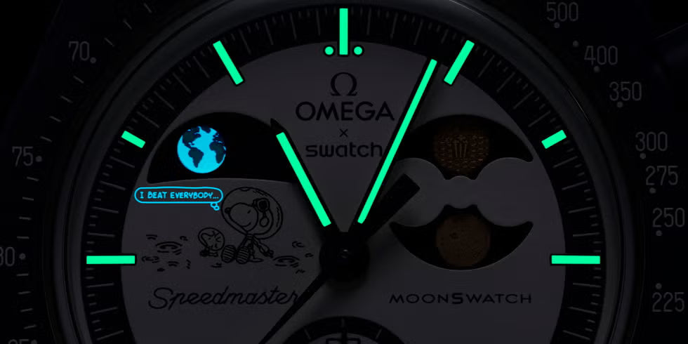 Swatch x Omega Bioceramic Moonswatch Mission to Earthphase Moonshine Gold PopCorn – SO33N702L – SneakerMood – 08