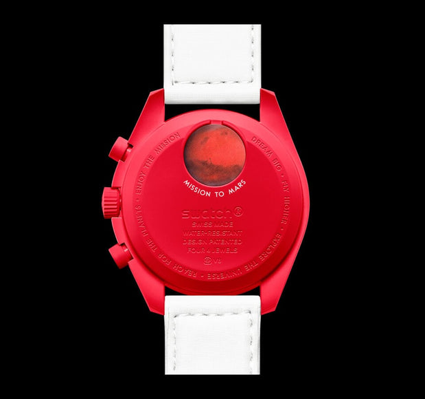 Swatch x Omega Bioceramic Moonswatch Mission to Mars – SO33R100 – SneakerMood – 03